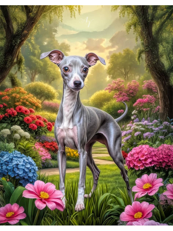 Italian Greyhound Portrait Paintings