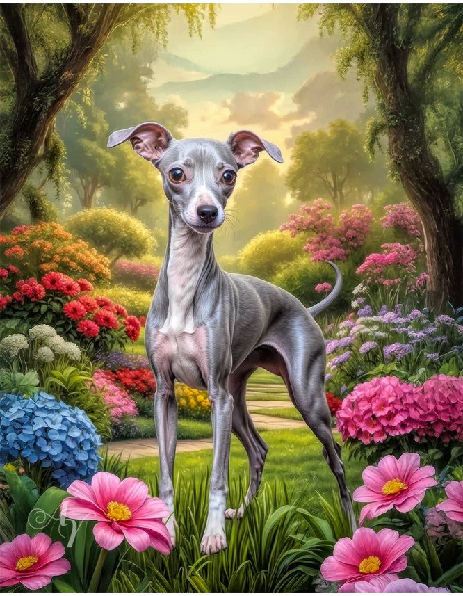 Italian Greyhound Portrait Paintings