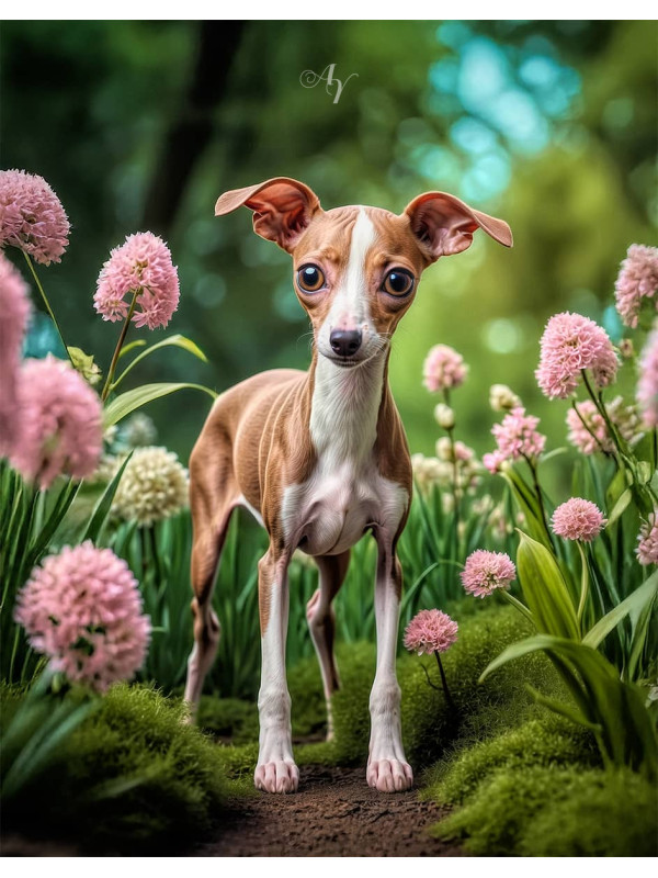 Italian Greyhound Portrait Paintings