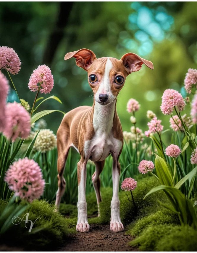Italian Greyhound Portrait Paintings