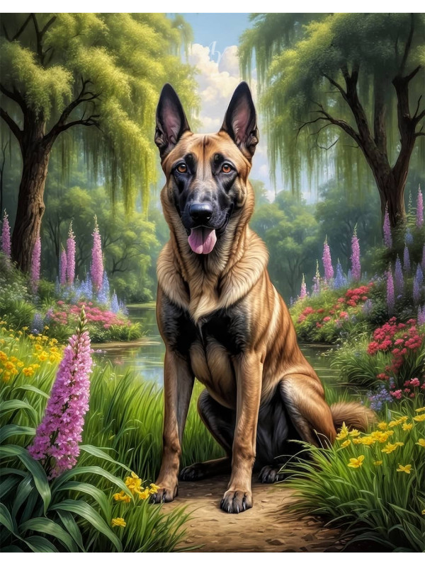 Belgian Malinois Portrait Paintings