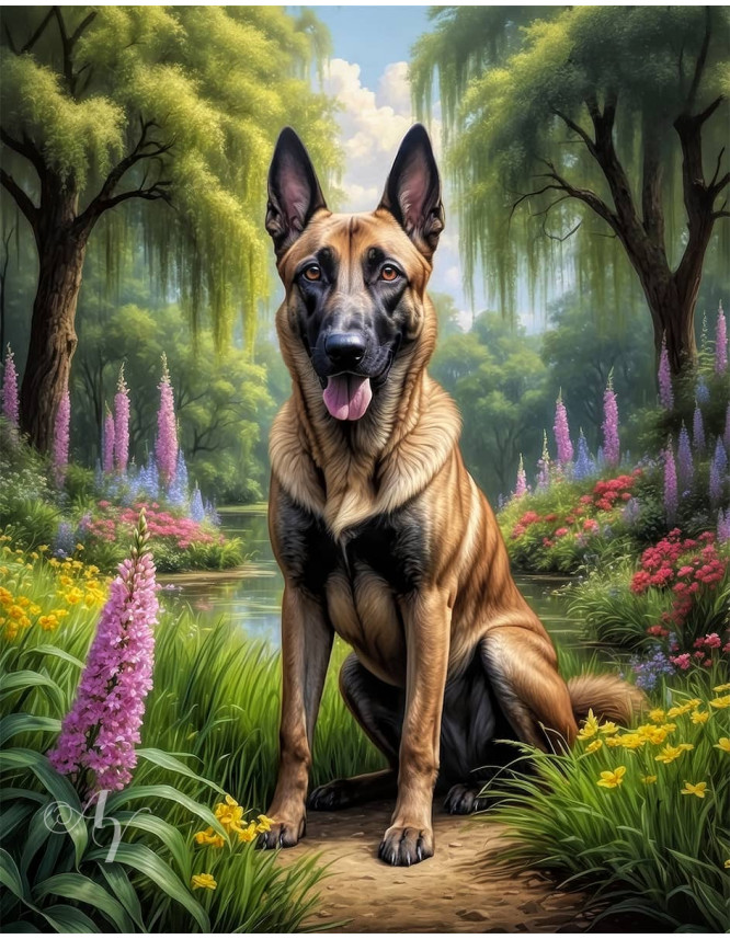 Belgian Malinois Portrait Paintings Belgian Malinois Portrait Paintings