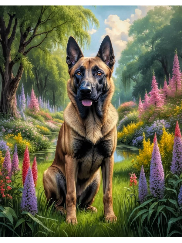 Belgian Malinois Portrait Paintings