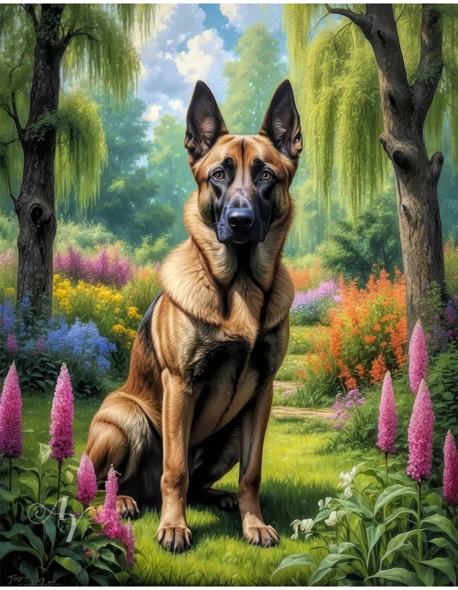 Belgian Malinois Portrait Paintings Belgian Malinois Portrait Paintings