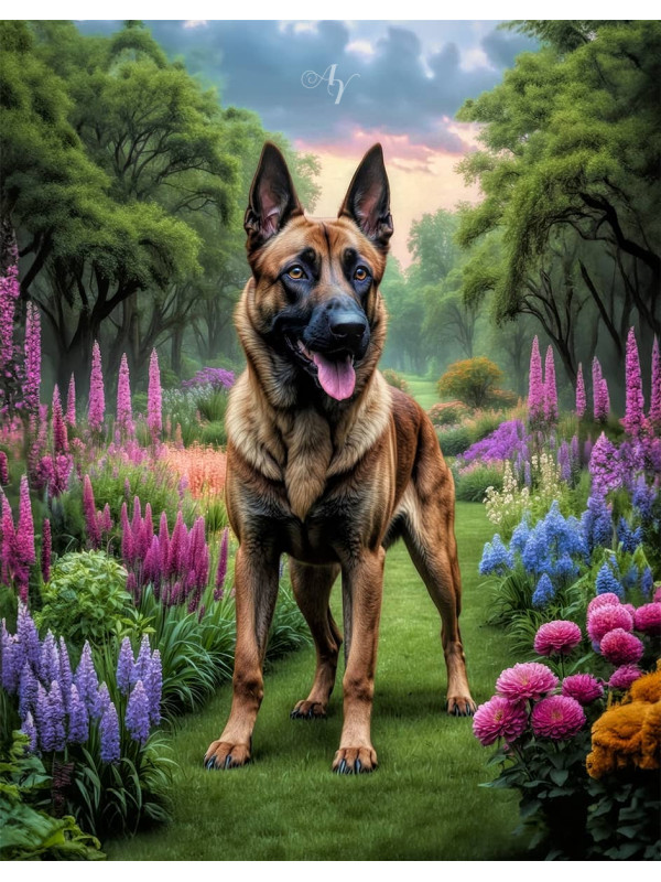 Belgian Malinois Portrait Paintings