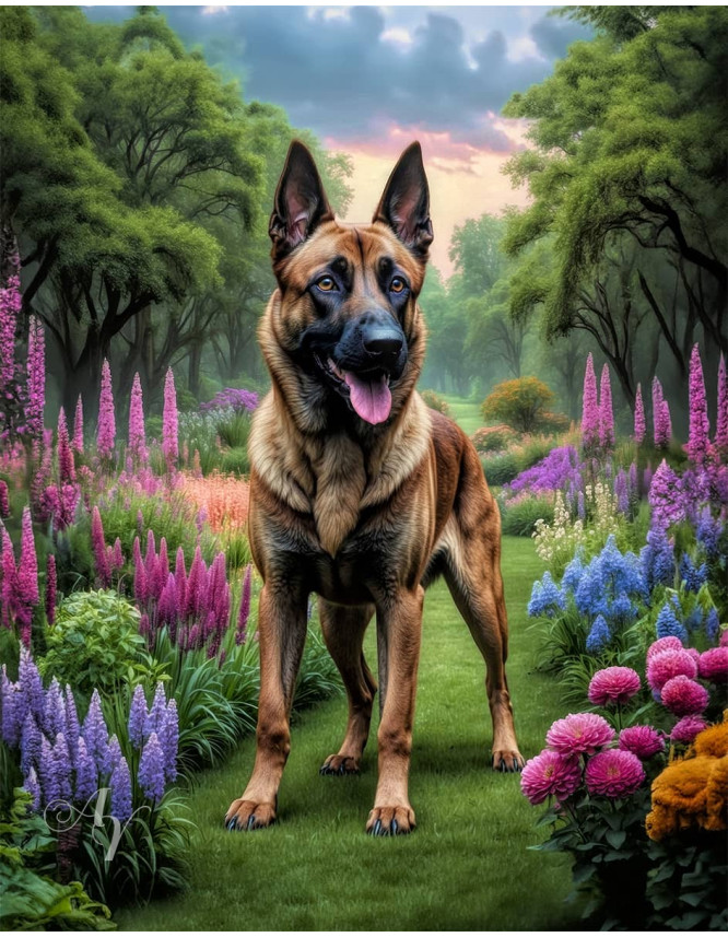 Belgian Malinois Portrait Paintings Belgian Malinois Portrait Paintings