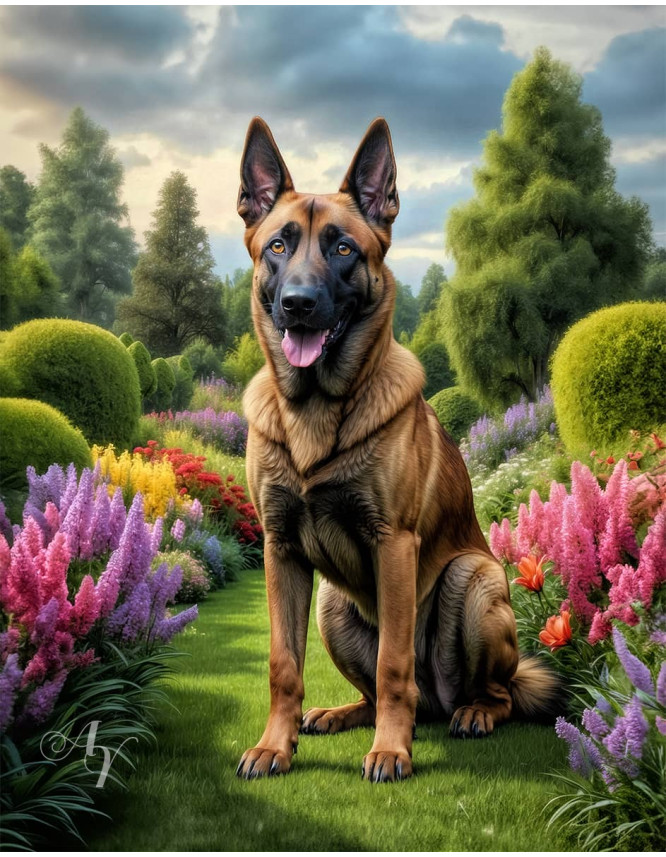 Belgian Malinois Portrait Paintings Belgian Malinois Portrait Paintings