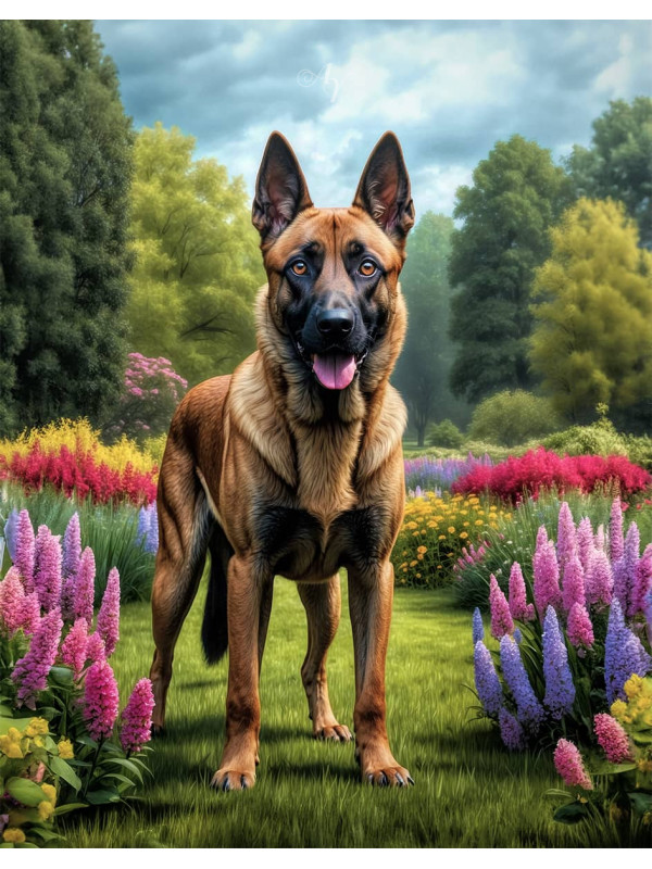 Belgian Malinois Portrait Paintings
