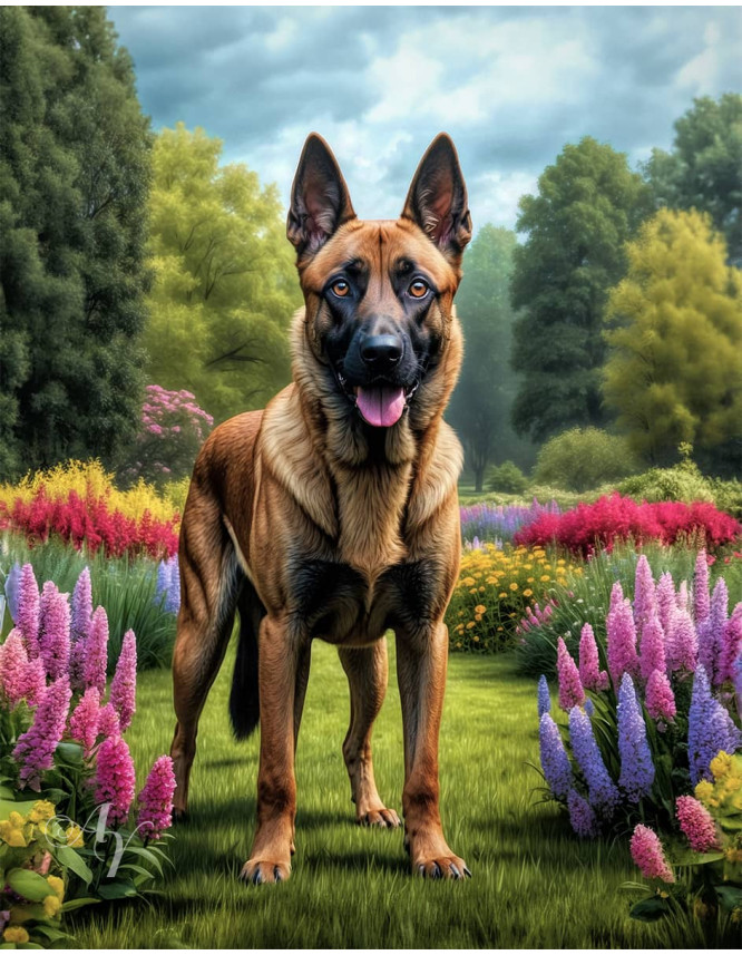 Belgian Malinois Portrait Paintings Belgian Malinois Portrait Paintings