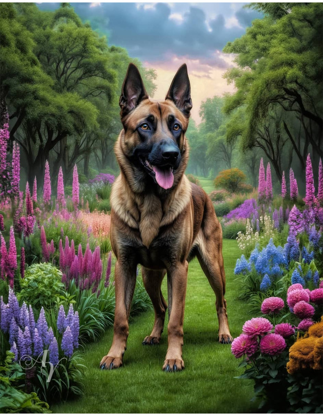 Belgian Malinois Portrait Paintings Belgian Malinois Portrait Paintings