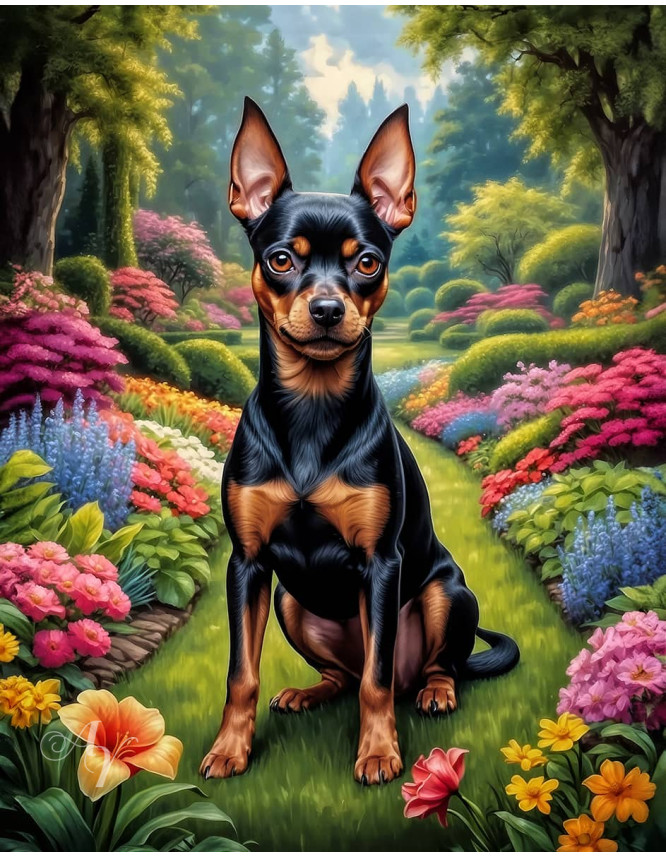 Miniature Pinscher Dog Portrait Paintings Miniature Pinscher Dog Portrait Paintings