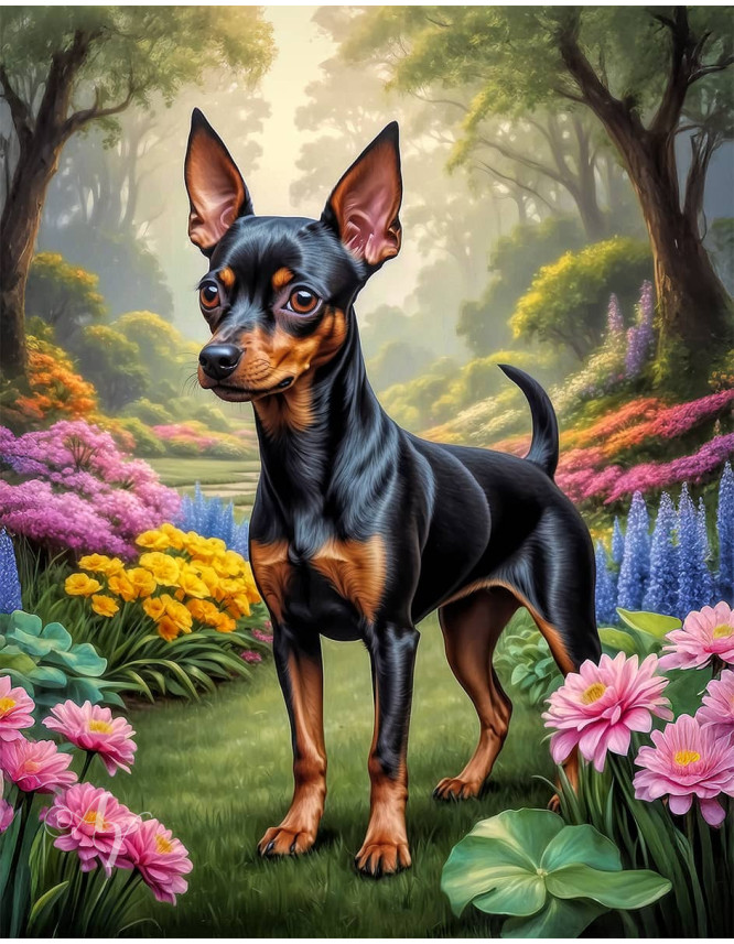 Miniature Pinscher Dog Portrait Paintings Miniature Pinscher Dog Portrait Paintings