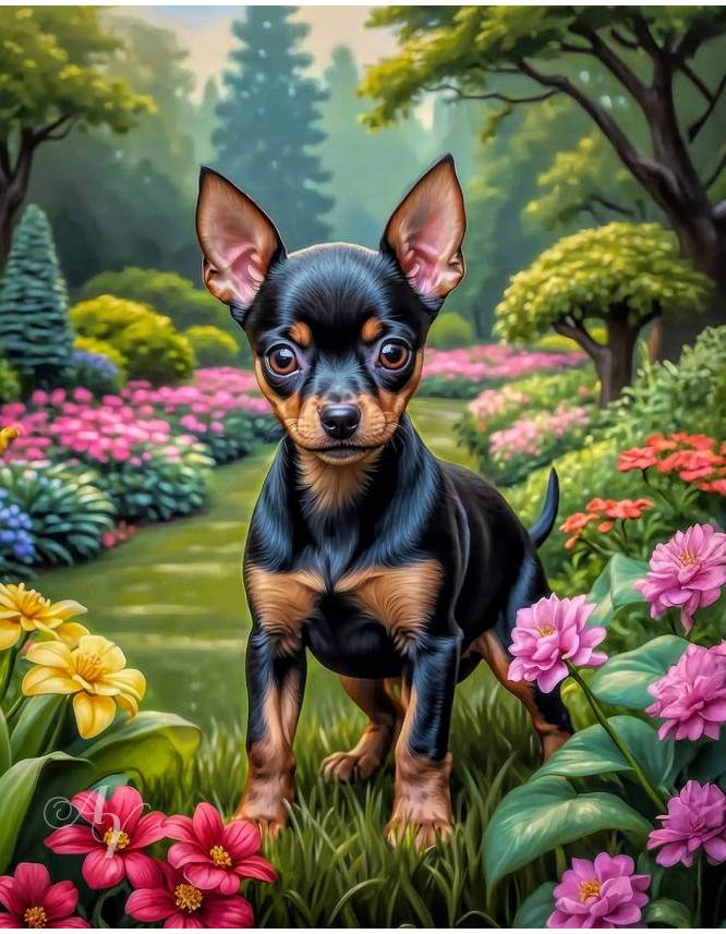 Miniature Pinscher Puppy Portrait Paintings Miniature Pinscher Puppy Portrait Paintings
