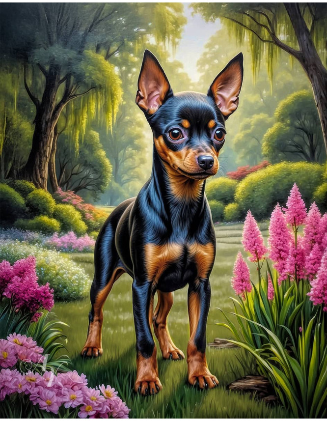 Miniature Pinscher Puppy Portrait Paintings Miniature Pinscher Puppy Portrait Paintings