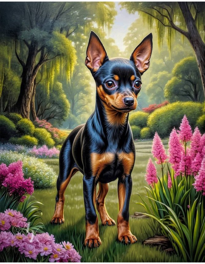 Miniature Pinscher Puppy Portrait Paintings Miniature Pinscher Puppy Portrait Paintings