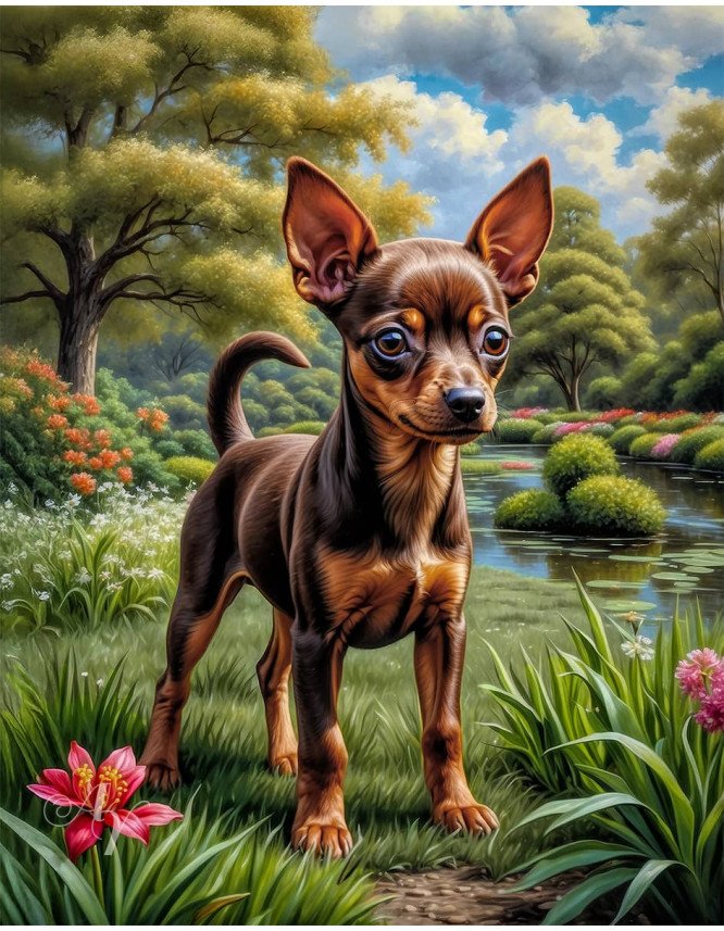 Miniature Pinscher Puppy Portrait Paintings Miniature Pinscher Puppy Portrait Paintings