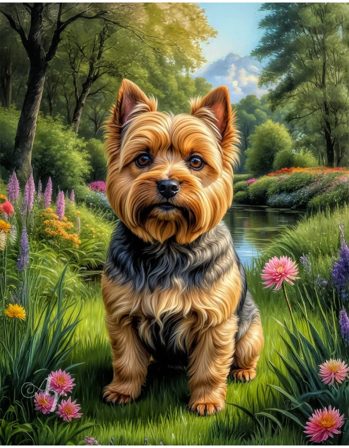 Norwich Terrier Dog Portrait Paintings Norwich Terrier Dog Portrait Paintings
