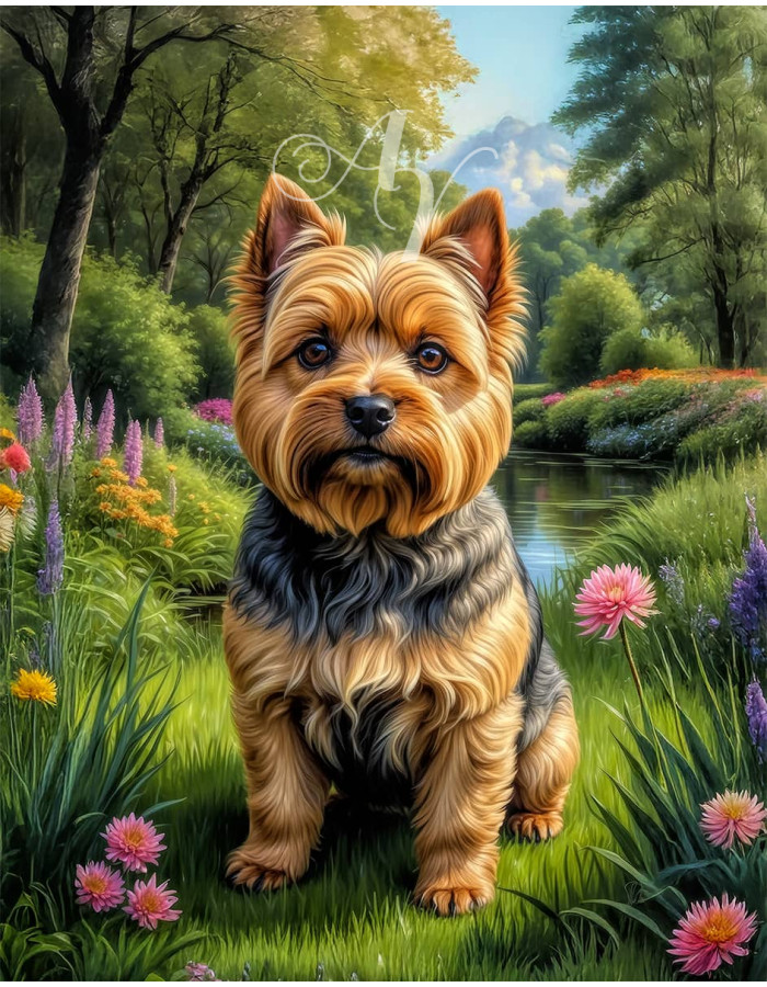 Norwich Terrier Dog Portrait Paintings Norwich Terrier Dog Portrait Paintings