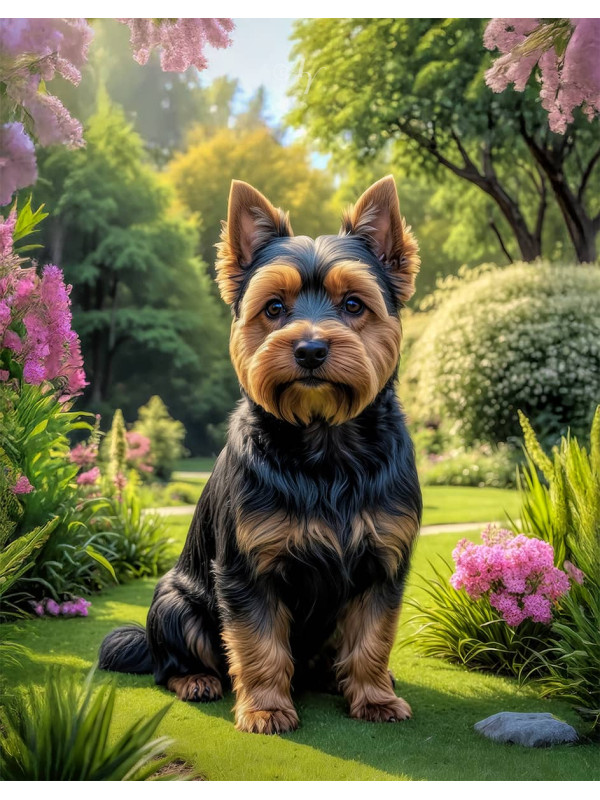 Norwich Terrier Dog Portrait Paintings