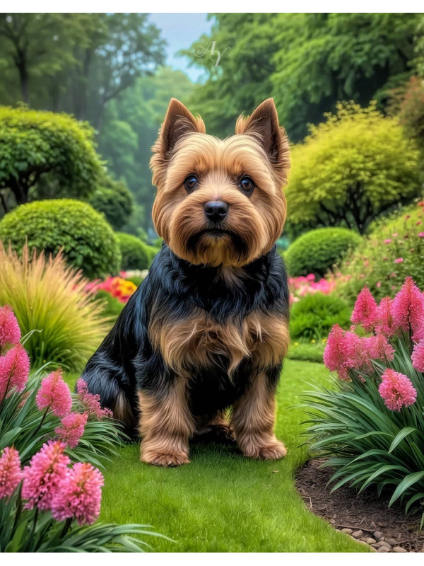 Norwich Terrier Dog Portrait Paintings