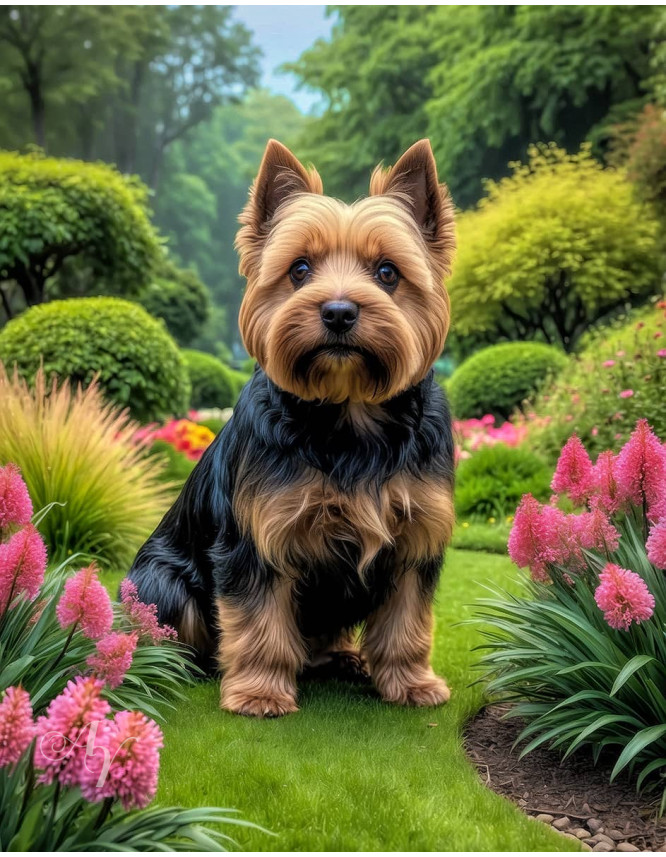 Norwich Terrier Dog Portrait Paintings