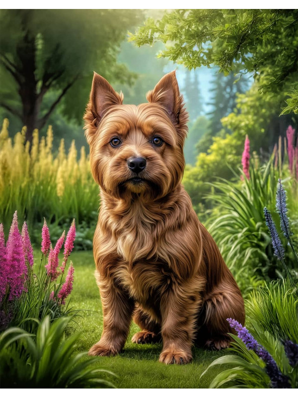 Norwich Terrier Dog Portrait Paintings