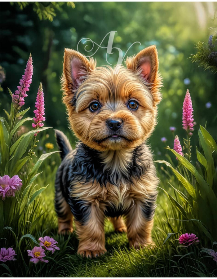 Norwich Terrier Puppy Portrait Paintings Norwich Terrier Puppy Portrait Paintings