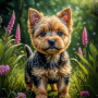 Norwich Terrier Puppy Portrait Paintings