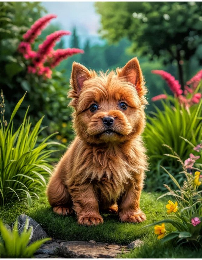 Norwich Terrier Puppy Portrait Paintings Norwich Terrier Puppy Portrait Paintings