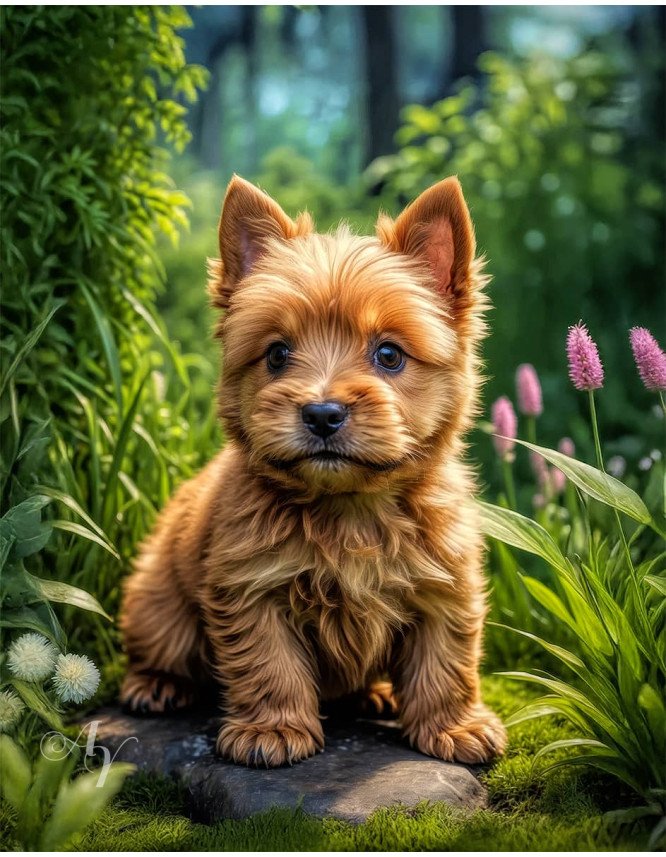 Norwich Terrier Puppy Portrait Paintings Norwich Terrier Puppy Portrait Paintings