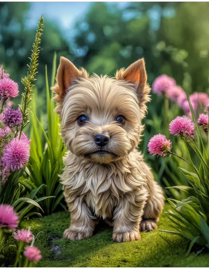 Norwich Terrier Puppy Portrait Paintings Norwich Terrier Puppy Portrait Paintings
