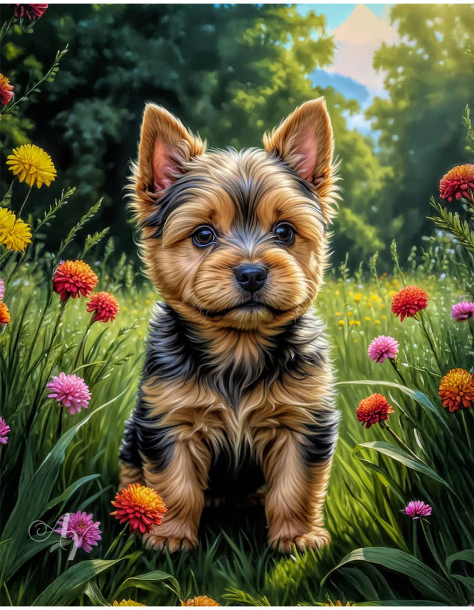 Norwich Terrier Puppy Portrait Paintings Norwich Terrier Puppy Portrait Paintings
