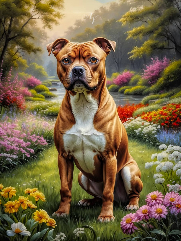 Staffordshire Terrier Portrait Paintings
