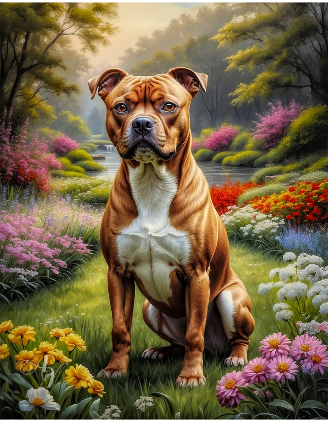 Staffordshire Terrier Portrait Paintings Staffordshire Terrier Portrait Paintings