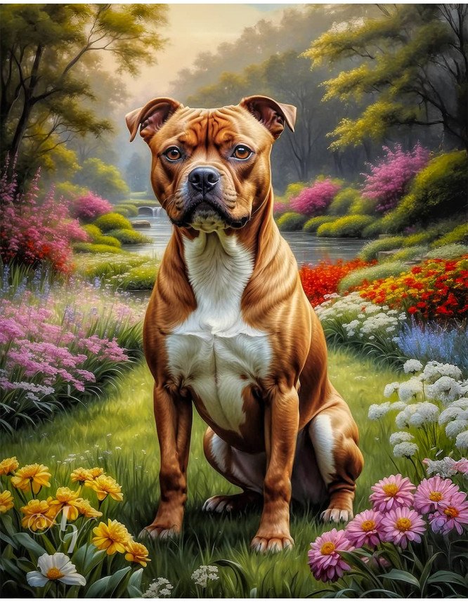 Staffordshire Terrier Portrait Paintings Staffordshire Terrier Portrait Paintings