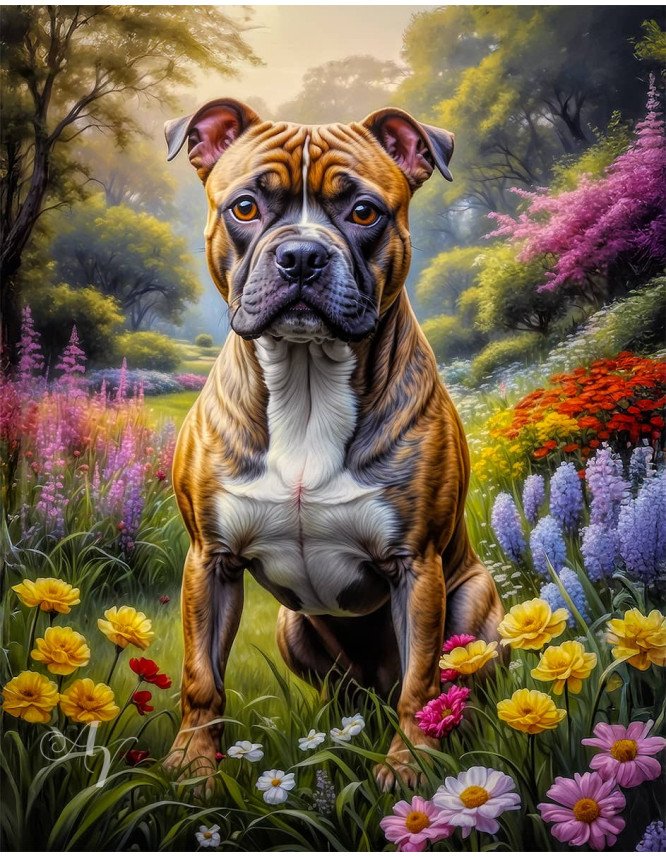 Staffordshire Terrier Portrait Paintings Staffordshire Terrier Portrait Paintings
