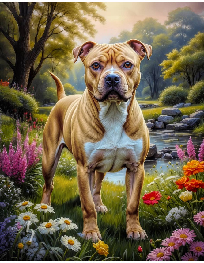 Staffordshire Terrier Portrait Paintings Staffordshire Terrier Portrait Paintings