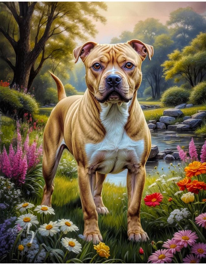 Staffordshire Terrier Portrait Paintings Staffordshire Terrier Portrait Paintings