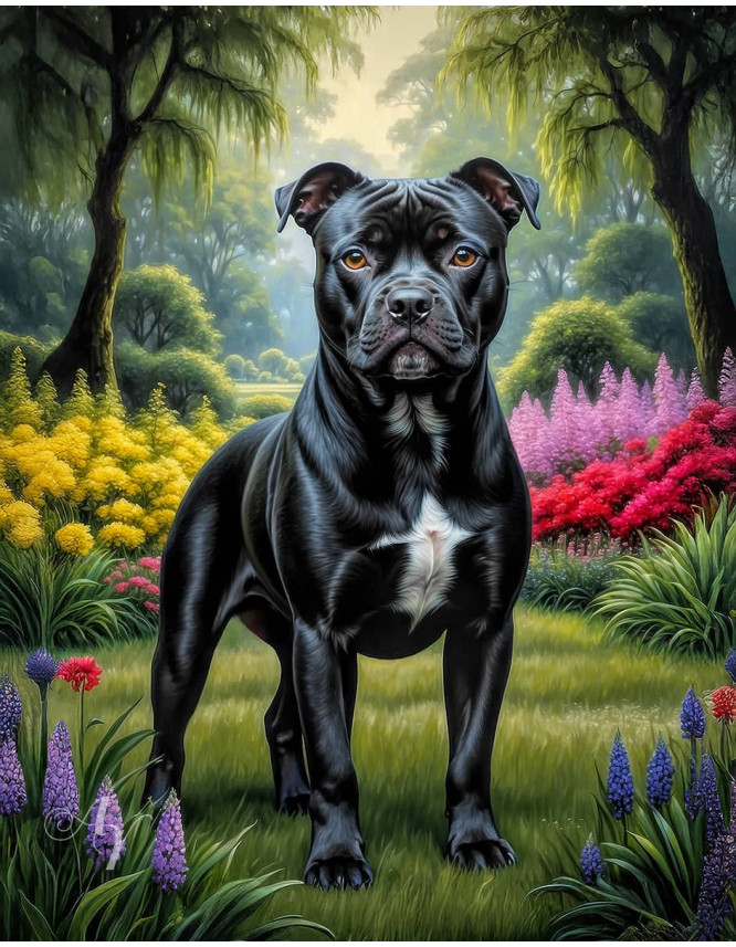Staffordshire Terrier Portrait Paintings Staffordshire Terrier Portrait Paintings