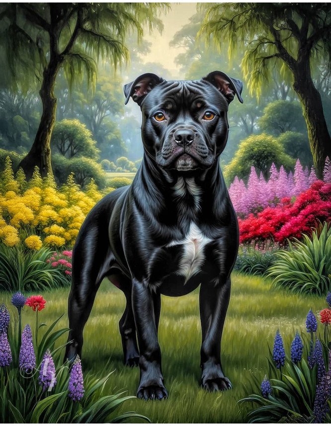 Staffordshire Terrier Portrait Paintings Staffordshire Terrier Portrait Paintings