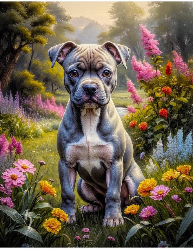 Staffordshire Terrier Portrait Paintings Staffordshire Terrier Portrait Paintings