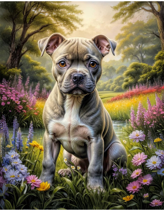 Staffordshire Terrier Portrait Paintings Staffordshire Terrier Portrait Paintings