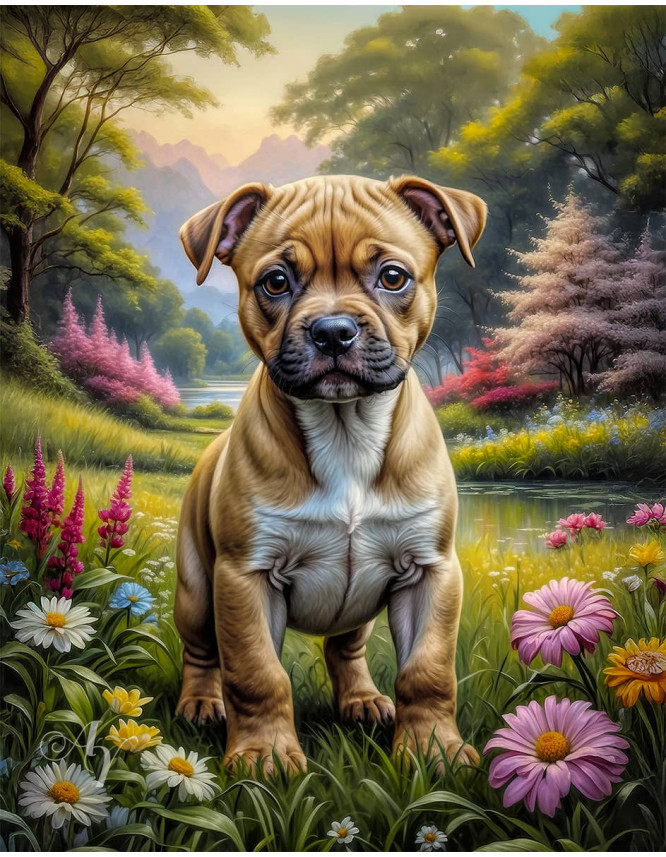 Staffordshire Terrier Portrait Paintings Staffordshire Terrier Portrait Paintings