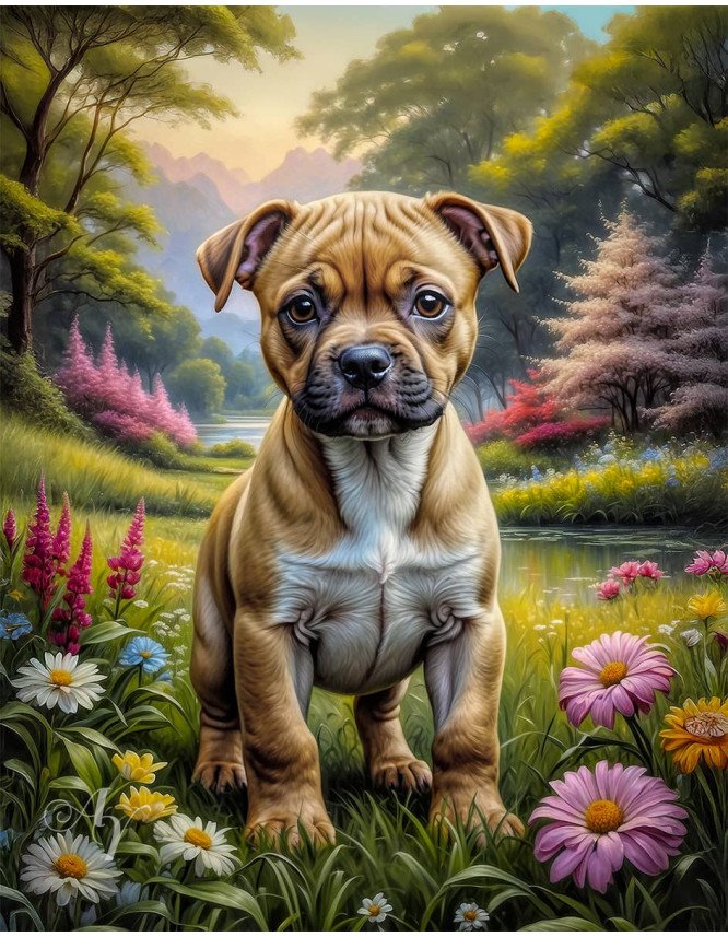 Staffordshire Terrier Portrait Paintings Staffordshire Terrier Portrait Paintings