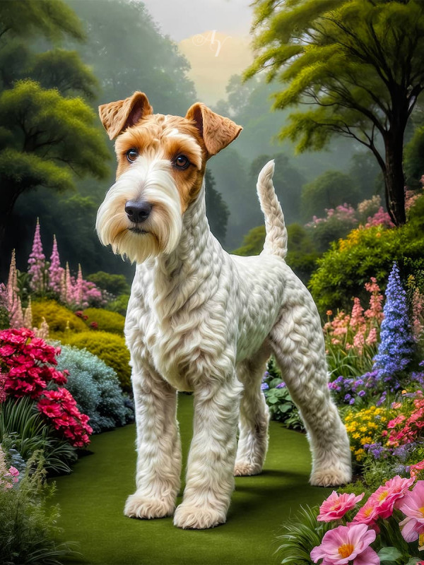 Wire Hair Fox Terrier Portrait Paintings