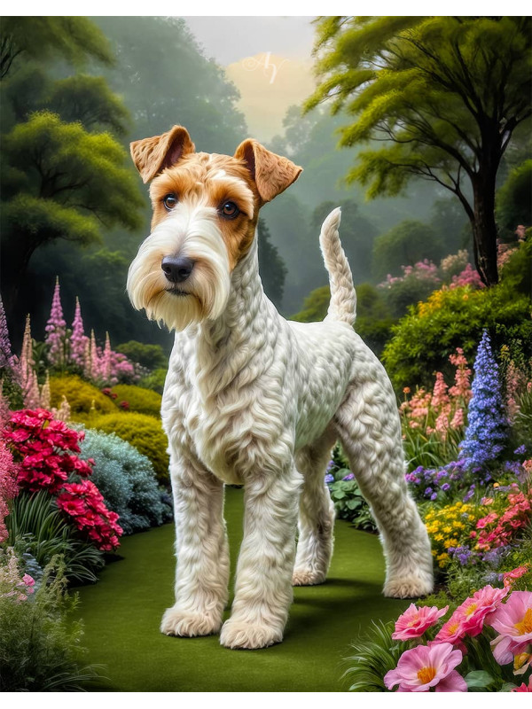 Wire Haired Fox Terrier Dog - Puppy Paintings
