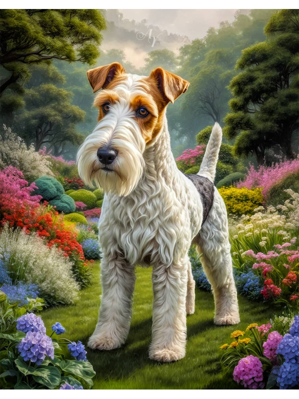 Wire Haired Fox Terrier Dog - Puppy Paintings