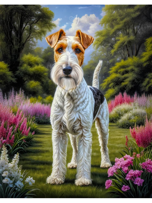 Wire Haired Fox Terrier Dog - Puppy Paintings