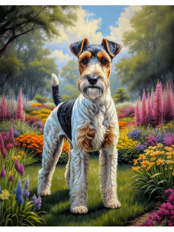 Wire Haired Fox Terrier Dog - Puppy Paintings