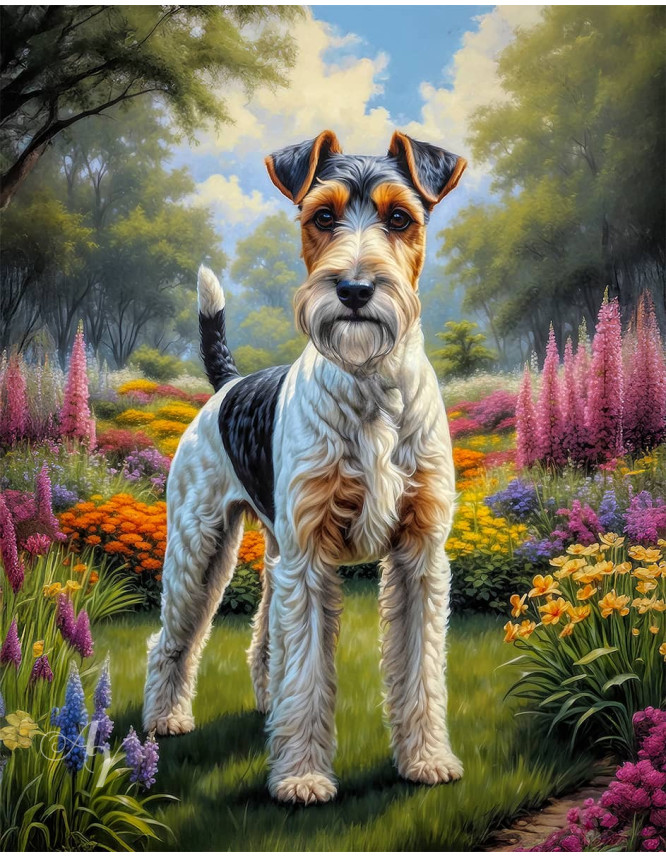 Wire Hair Fox Terrier Portrait Paintings